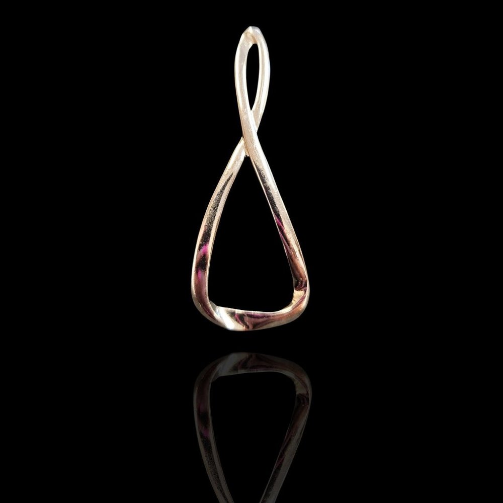 Statement Twisted Silver Plated Dangle Earrings -… - image 2